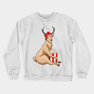 Reindeer Christmas Popcorn Crewneck Sweatshirt